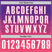 Load image into Gallery viewer, Custom Purple White-Neon Pink 3D Gradient Square Shape Performance Polo Shirt