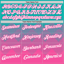 Load image into Gallery viewer, Custom Aqua White-Pink 3D Gradient Square Shape Performance Polo Shirt