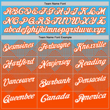 Load image into Gallery viewer, Custom Sky Blue White-Orange 3D Gradient Square Shape Performance Polo Shirt