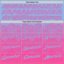 Load image into Gallery viewer, Custom Light Blue Pink 3D Gradient Square Shape Performance Polo Shirt