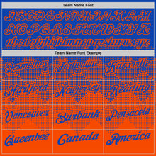 Load image into Gallery viewer, Custom Thunder Blue Orange 3D Gradient Square Shape Performance Polo Shirt