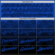 Load image into Gallery viewer, Custom Thunder Blue Black 3D Gradient Square Shape Performance Polo Shirt