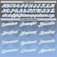 Load image into Gallery viewer, Custom Steel Gray White-Light Blue 3D Gradient Square Shape Performance Polo Shirt