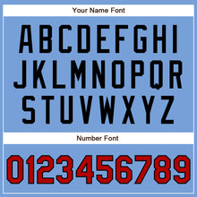 Load image into Gallery viewer, Custom Powder Blue Red-Black Authentic Baseball Jersey