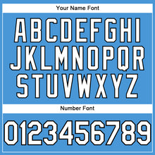 Load image into Gallery viewer, Custom Powder Blue White-Black Performance T-Shirt