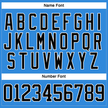 Load image into Gallery viewer, Custom Sky Blue Black-White Hockey Lace Neck Jersey