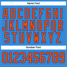 Load image into Gallery viewer, Custom Sky Blue Orange-Royal Hockey Lace Neck Jersey