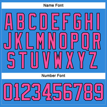 Load image into Gallery viewer, Custom Sky Blue Pink-Black Hockey Lace Neck Jersey