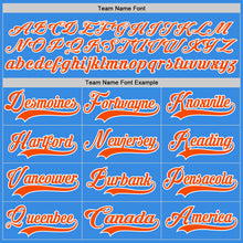 Load image into Gallery viewer, Custom Powder Blue Orange-White Hockey Jersey