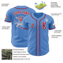 Load image into Gallery viewer, Custom Powder Blue Red-White Authentic Baseball Jersey