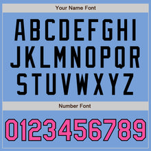 Load image into Gallery viewer, Custom Powder Blue Pink-Black Authentic Baseball Jersey