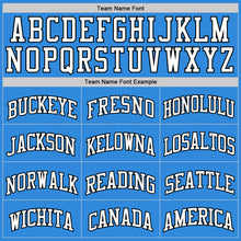 Load image into Gallery viewer, Custom Powder Blue White-Black Authentic Basketball Jersey