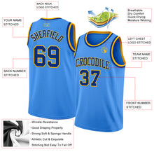 Load image into Gallery viewer, Custom Powder Blue Royal-Gold Authentic Basketball Jersey