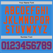 Load image into Gallery viewer, Custom Powder Blue Purple-Orange Authentic Basketball Jersey