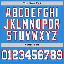 Load image into Gallery viewer, Custom Powder Blue White-Red Authentic Basketball Jersey