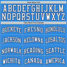 Load image into Gallery viewer, Custom Powder Blue White-Navy Authentic Basketball Jersey