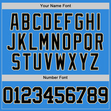 Load image into Gallery viewer, Custom Powder Blue Black-Cream Authentic Basketball Jersey