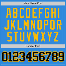 Load image into Gallery viewer, Custom Powder Blue Black-Gold Authentic Basketball Jersey