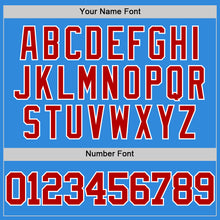 Load image into Gallery viewer, Custom Powder Blue Red-White Authentic Basketball Jersey