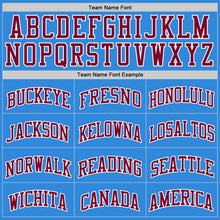 Load image into Gallery viewer, Custom Powder Blue Maroon-White Authentic Basketball Jersey