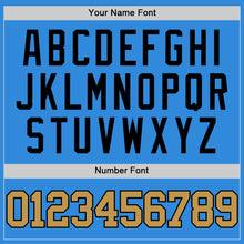 Load image into Gallery viewer, Custom Powder Blue Old Gold-Black Authentic Basketball Jersey