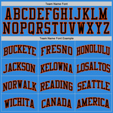 Load image into Gallery viewer, Custom Powder Blue Black-Orange Authentic Basketball Jersey