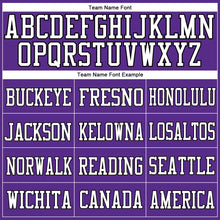 Load image into Gallery viewer, Custom Purple White-Black Mesh Authentic Football Jersey