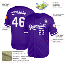 Load image into Gallery viewer, Custom Purple White Mesh Authentic Throwback Baseball Jersey