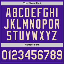 Load image into Gallery viewer, Custom Purple Cream Mesh Authentic Throwback Baseball Jersey