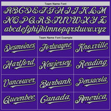 Load image into Gallery viewer, Custom Purple Gray-Black Mesh Authentic Throwback Baseball Jersey