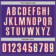 Load image into Gallery viewer, Custom Purple White-Red Authentic Baseball Jersey