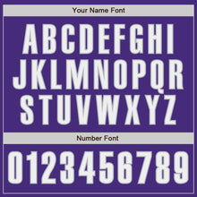 Load image into Gallery viewer, Custom Purple White-Gray Authentic Baseball Jersey