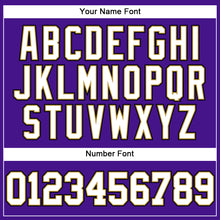 Load image into Gallery viewer, Custom Purple Old Gold-Black Mesh Authentic Throwback Baseball Jersey