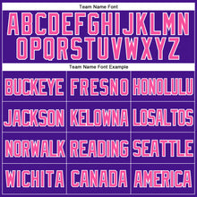 Load image into Gallery viewer, Custom Purple Pink-White Mesh Authentic Throwback Baseball Jersey