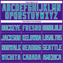 Load image into Gallery viewer, Custom Purple Teal-White Mesh Authentic Throwback Baseball Jersey