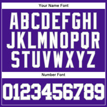 Load image into Gallery viewer, Custom Purple White-Gray Mesh Authentic Throwback Baseball Jersey