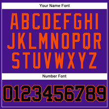 Load image into Gallery viewer, Custom Purple Black-Orange Mesh Authentic Throwback Baseball Jersey