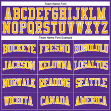 Load image into Gallery viewer, Custom Purple Gold-White Authentic Football Jersey