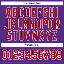 Load image into Gallery viewer, Custom Purple Red-White Authentic Football Jersey