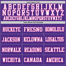 Load image into Gallery viewer, Custom Purple Pink-White Mesh Authentic Throwback Football Jersey