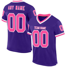 Load image into Gallery viewer, Custom Purple Pink-White Mesh Authentic Throwback Football Jersey