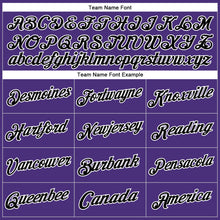 Load image into Gallery viewer, Custom Stitched Purple Black-White Sports Pullover Sweatshirt Hoodie