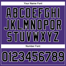 Load image into Gallery viewer, Custom Stitched Purple Black-White Sports Pullover Sweatshirt Hoodie