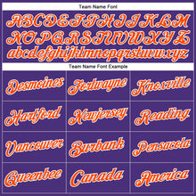 Load image into Gallery viewer, Custom Stitched Purple Orange-White Sports Pullover Sweatshirt Hoodie
