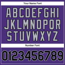 Load image into Gallery viewer, Custom Stitched Purple Black-Gray Sports Pullover Sweatshirt Hoodie