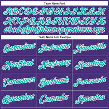 Load image into Gallery viewer, Custom Stitched Purple Aqua-White Sports Pullover Sweatshirt Hoodie