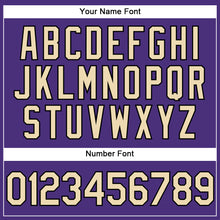 Load image into Gallery viewer, Custom Stitched Purple Cream-Black Sports Pullover Sweatshirt Hoodie