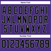 Load image into Gallery viewer, Custom Purple Black-Gray Hockey Lace Neck Jersey