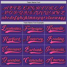 Load image into Gallery viewer, Custom Purple Pink-Black Hockey Lace Neck Jersey