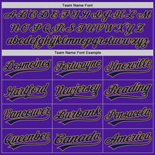 Load image into Gallery viewer, Custom Purple Navy-Old Gold Authentic Throwback Baseball Jersey